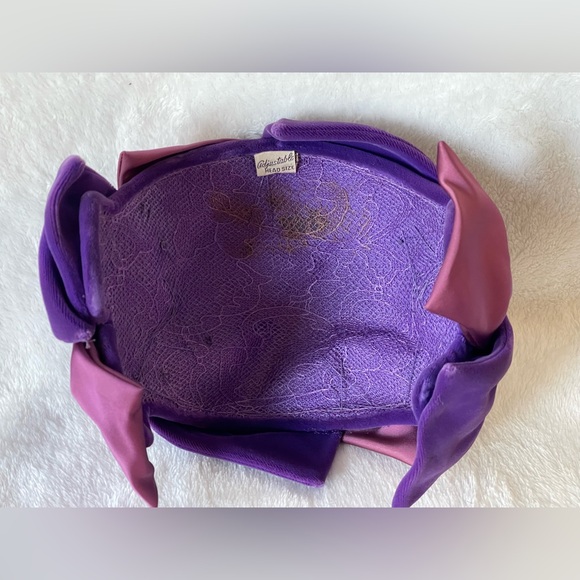 Vintage pink purple fascinator adjustable headband 1950’s rockabilly - Picture 8 of 9